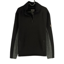 VESTE À Col Zippé En Polaire Noire GUESS Pour Hommes Taille M