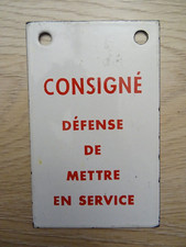 Plaque émaillée consigne - émaillée,