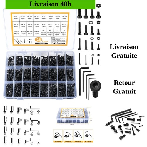 Assortiment 1225 vis - , écrous