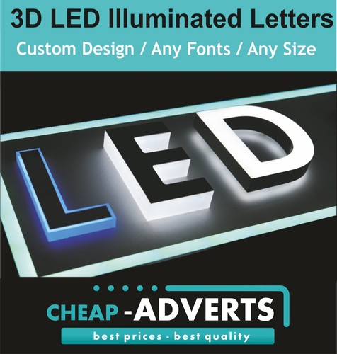 Lettres led toutes - 3d, cm.