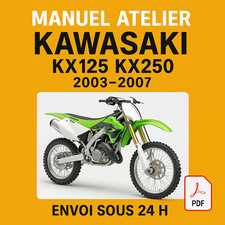 Manuel Atelier Kawasaki KX125 KX250 2003-2007 Revue Technique Moto RMT CD PDF