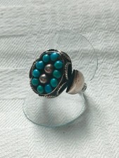 Bijou ancien , bague , turquoises.