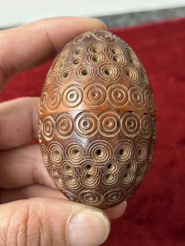 Oeuf corozo sculpté - oeuf,