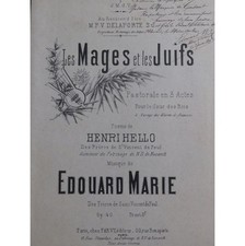 MARIE Edouard Les Mages et les Juifs Dédicace Chant Piano ca1890
