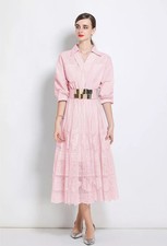 Robe Chemise Midi Avec Jupe En