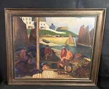 Tableau huile Pêcheurs