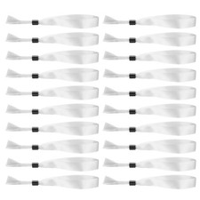 20Pcs Bracelets Tissu Evenements Fete Blanc