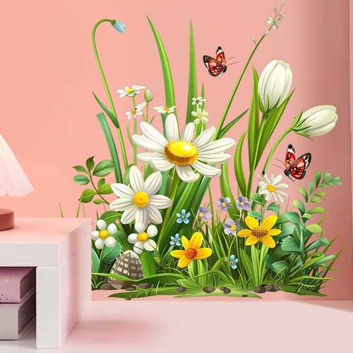 Autocollant mural pvc fleurs - autocollant,