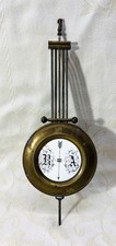 ANCIEN BALANCIER PENDULE POIDS HORLOGE BRONZE EMAILLE MONOGRAMME 19EME XIXEME
