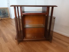 desserte roulante en merisier