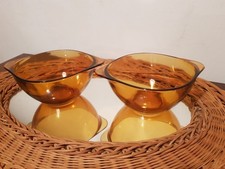 2 Bols en Verre Ambré VERECO pub LEVER