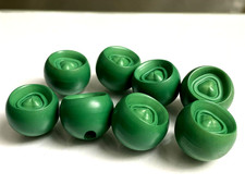 Lot de 8 boutons-boule 17,5 mm vintage années 50 - Plastique vert