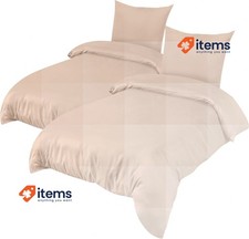 Housse Utopia Bedding Une Carrée Et Demi - Microfibre 2x 135x200cm Beige