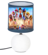 LAMPE DE CHEVET PAT PATROUILLE PERSONNALISABLE COULEUR BLEU ET BLANC 1
