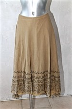 luxueuse jupe superposée en résille camel LILITH taille S 36 i 40 EXCELLENT ÉTAT