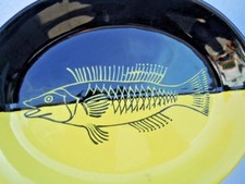 Plat faïence decor poisson