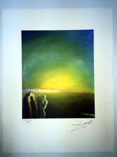 Salvador Dali Lithographie compenser cm 50x65 signature dalle avec certifié