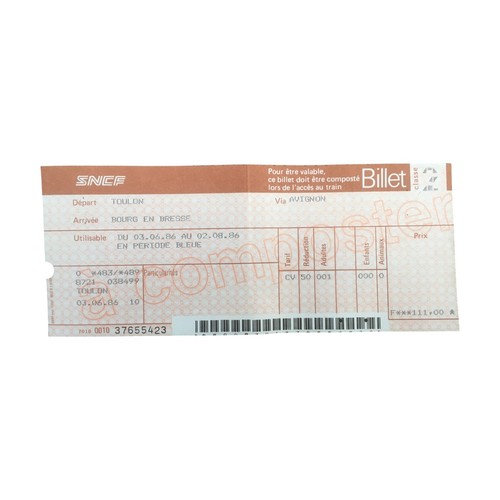 Ancien billet train - ancien,