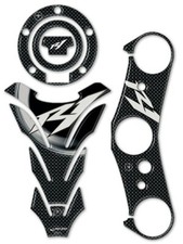 Kit Autocollant en Gel 3D pour Moto Compatible Yamaha R1 2007-2008 Carbone Look