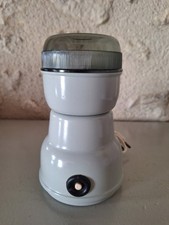 MOULIN À CAFÉ MOULINEX,  VINTAGE 60'S, MÉTAL LAQUÉ GRIS,  COUVERCLE PLASTIQUE 