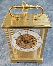 Magnifique Pendulette Squelette PONTIFA SWISS Style pendule d'officier Réveil 8J