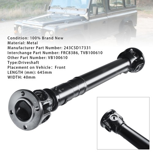 Front propshaft tvb100610 - propshaft, pour