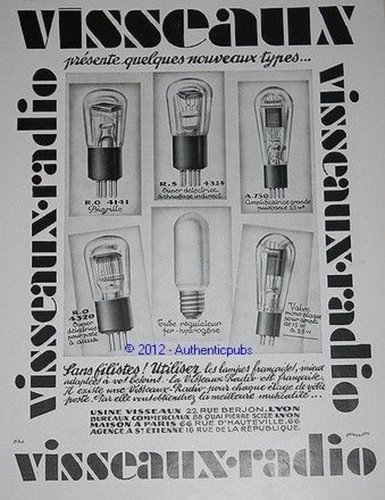 Publicite visseaux radio lampe - publicite,