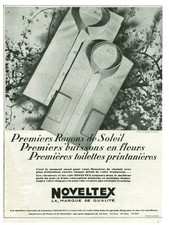 Publicité ancienne chemises Noveltex la marque de qualité 1930 issue de magazine