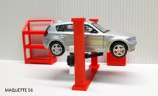 1/43 pont élévateur 2 colonnes 3 positions rouge pour atelier garage  diorama