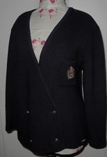 Gilet veste croisée TRICOMER 42/44/46 bleu marine belle qualité