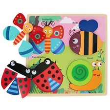Puzzle en bois, puzzle de jardin éducatif pour enfants 8m+ BamBam