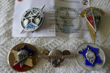 lot insignes militaire parachutistes 1° bataillon choc CNEC lot intéressant