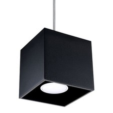 Suspension Aluminium Noir GU10