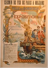Affiche d'exposition Bordeaux 1895 (42 x 60 cm)