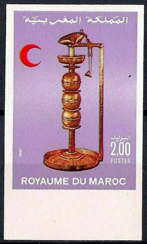 Maroc 1987 rouge croissant - 1987,