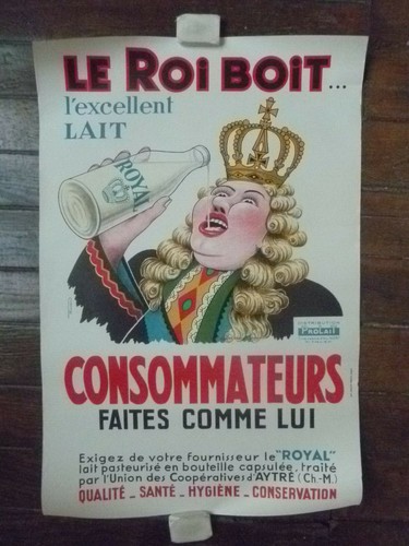 Affiche roi boit l - le,