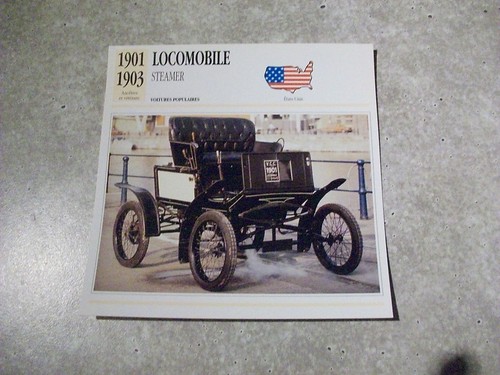 Carte fiche locomobile - locomobile, steamer