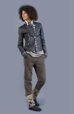 Veste en cuir marron innovante Marithé & François Girbaud  Élégance  Originalité