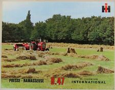 prospectus brochure IH mac cormick International B.47 presse ramasseuse tracteur