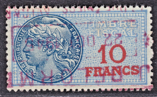 Timbre france fiscal medaillon - timbre,