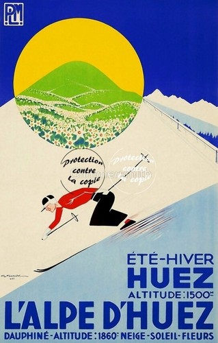 Alpe huez ski rf123 poster - alpe,
