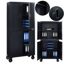 AREBOS Armoire de classement Armoire de bureau Armoire de rangement roulettes