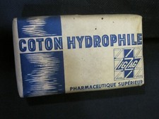Ancienne boîte publicitaire pharmacie #61 - Déco Vintage - Coton hydrophile