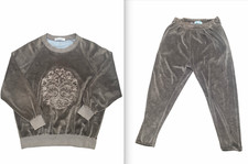 Yves Saint Laurent  Variation Brown Moleskin Sweater  Pants + Sweater - Size S 