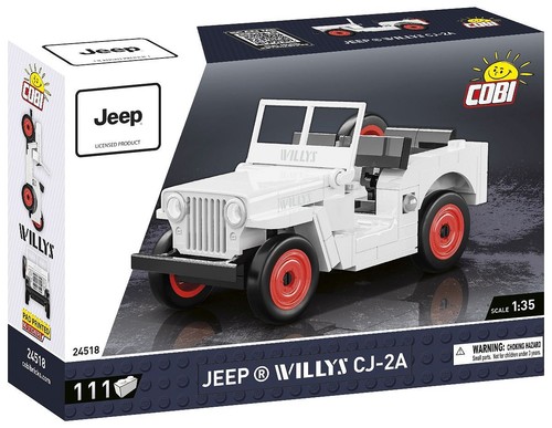 Cobi jeep willys - cj-2a, blanc