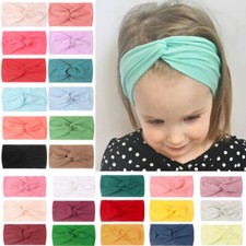 Bandeau Pour Bébé Fille Couleur Bonbon Tricot Torsadé Large Turban Avec Nœud /