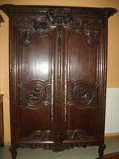 Sublime garde robe Normande Du Tout Début Du 19 ème Siècle En Chêne Foncé 