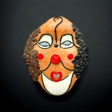 Masque décoratif de clown travail artisanal du XXème siècle