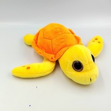 Doudou peluche tortue jaune
