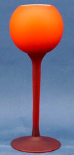 MURANO Carlo Moretti VASE EN VERRE incamiciato orange et blanc Venise 1900